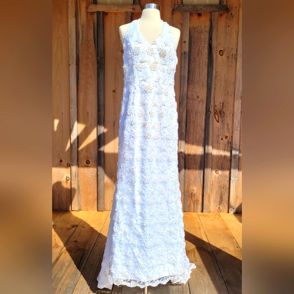 Embellished Halter Wedding Dress David's Bridal Michaelangelo
